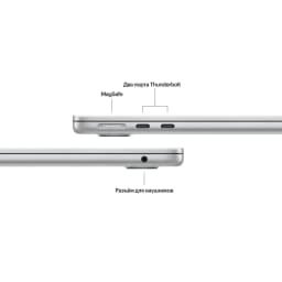 MacBook Air (M3, 2024) 8/256GB, Silver - вид 3