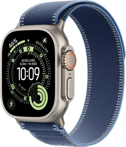 Apple Watch Ultra 3 (2025) Natural Case with Bright Blue Alpine Loop(Синий ремешок)