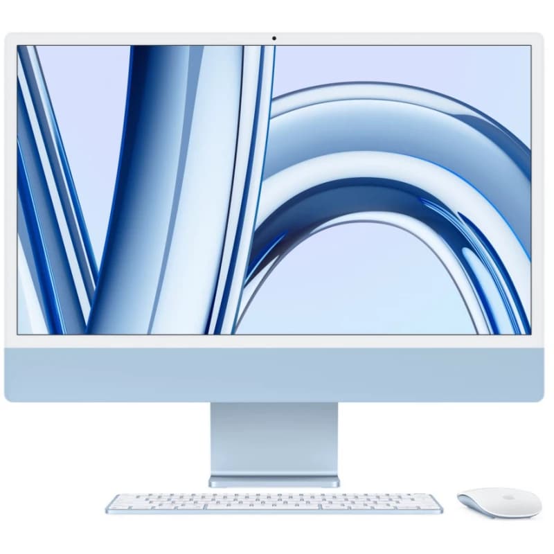 Apple iMac 24" Retina 4,5K, M3 (8C CPU, 10C GPU, 2023), 8 ГБ, 256 ГБ SSD, синий (MQRQ3)