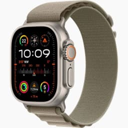 Apple Watch Ultra 2 (2024) Titanium Case with Olive Alpine loop(Зеленый ремешок) - вид 2